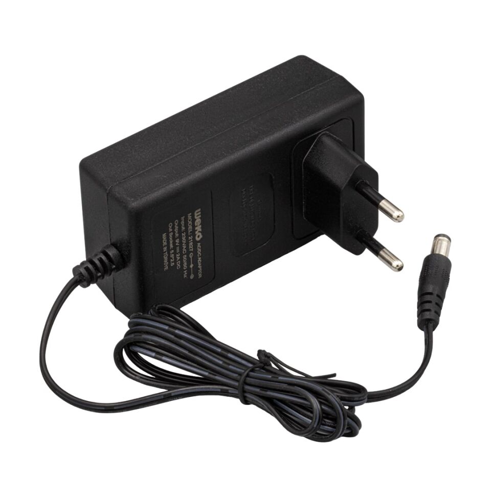 Ayt Weko 9 Volt 2 Amper Priz Tipi Plastik Kasa Adaptör 5.5mm x 2.5mm Uç Kutusuz Yerli Üretim