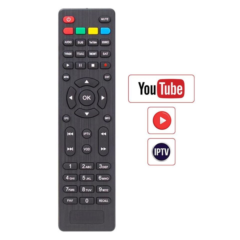 Ayt Magbox Orbit Marginal Brawoo Slim HD Youtube ve IPTV Tuşlu Uydu Kumandası Uzaktan Kumanda