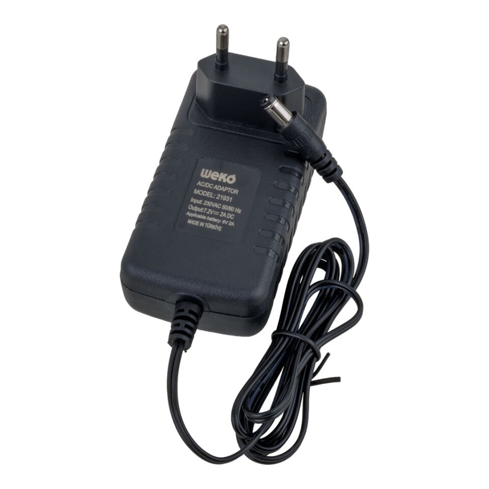 Ayt 7.2 Volt 2 Amper 5.5 2.5 Uçlu Ledli Yerli Üretim Adaptör Şarj Cihazı Aleti