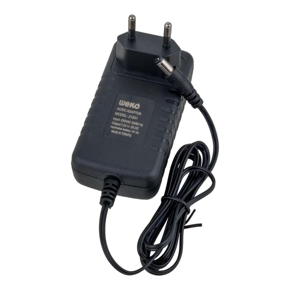 Ayt 7.2 Volt 2 Amper 5.5 2.5 Uçlu Ledli Yerli Üretim Adaptör Şarj Cihazı Aleti