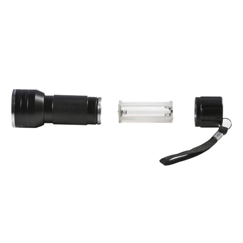 Ayt Powermaster Pm-6351 Uv Ultra Viyole Işıklı 21 Ledli 10 Cm Metal Pilli El Feneri Ultra Viole Para Kontrol Fener