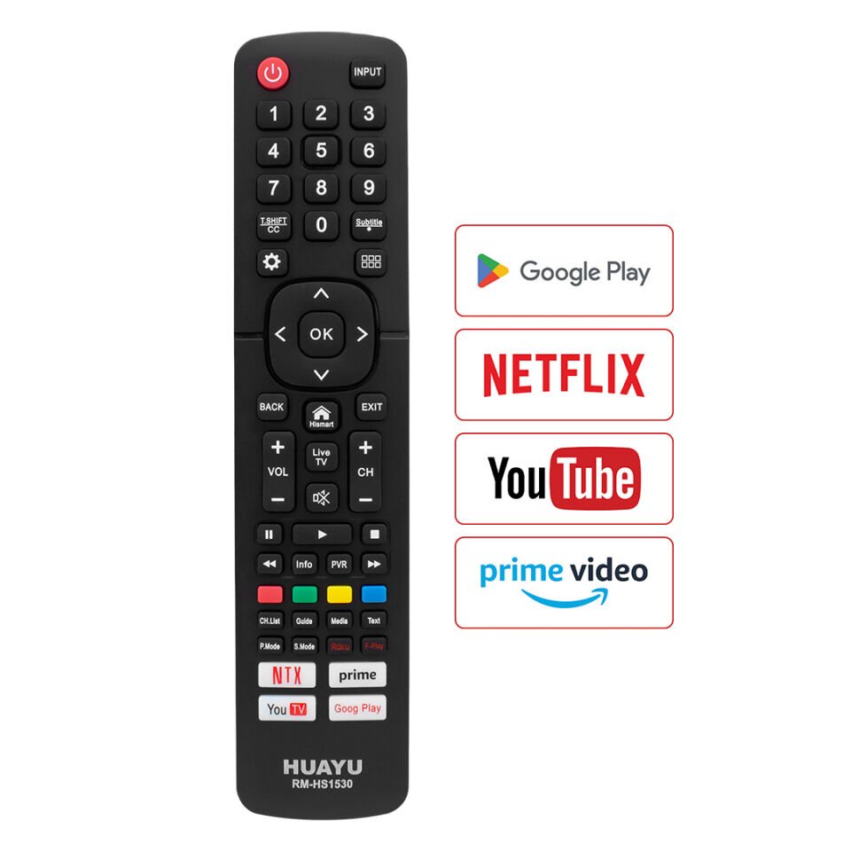 Huayu Kl Hısense RM-HS1530 Netflıx Youtube- Prıme Vıdeo Google Play Tuşlu Unıversal Lcd Led Tv Kumanda