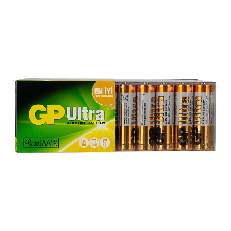 GP 15AU R6 Ultra Alkalin Kalem AA 40‘lı Paket