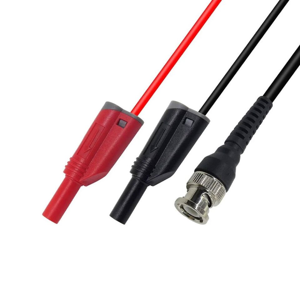 Powermaster 2x 4mm Banana Fişli BNC Kablo Kamera Soketi Kablosu Konnektör