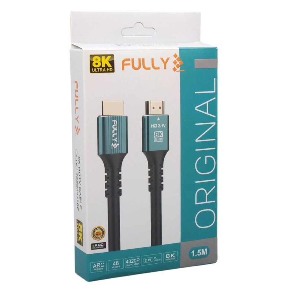 Fully G-506E 1.5 Metre 8K V2.1 Ultra HD 48Gbps PVC HDMI Görüntü Kablosu