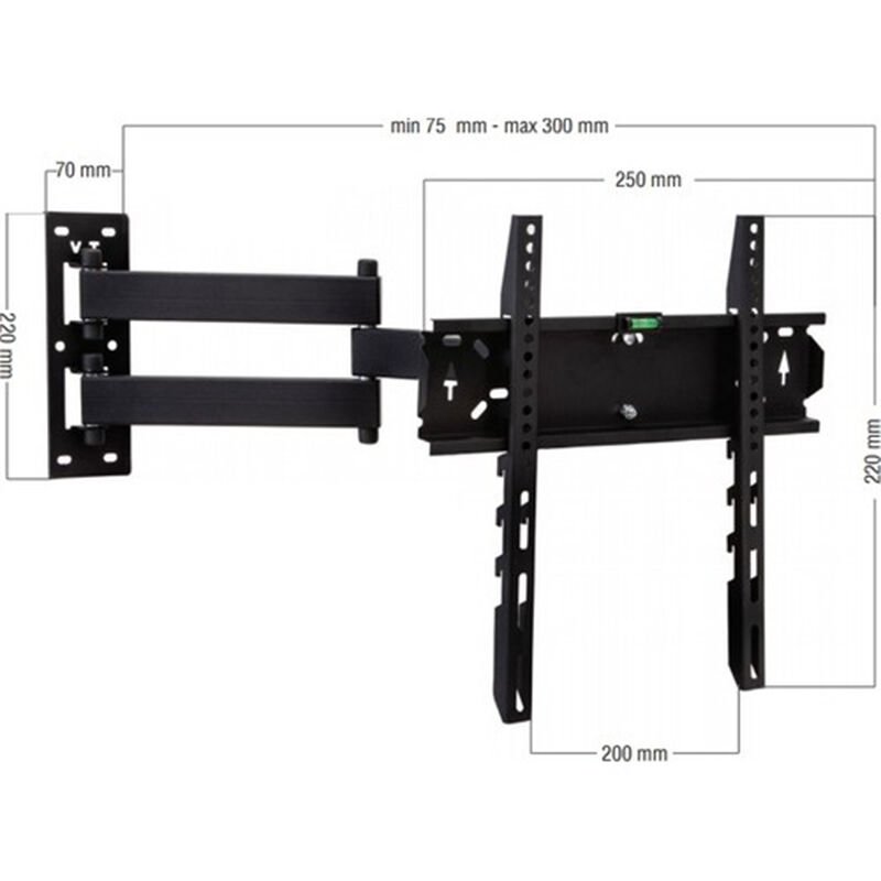Ayt 22-42 İnç Hareketli Duvar Askı Aparatı Lcd Led Tv Monitör 55-106 Ekran Arası Uyumlu 25 Kg Taşır