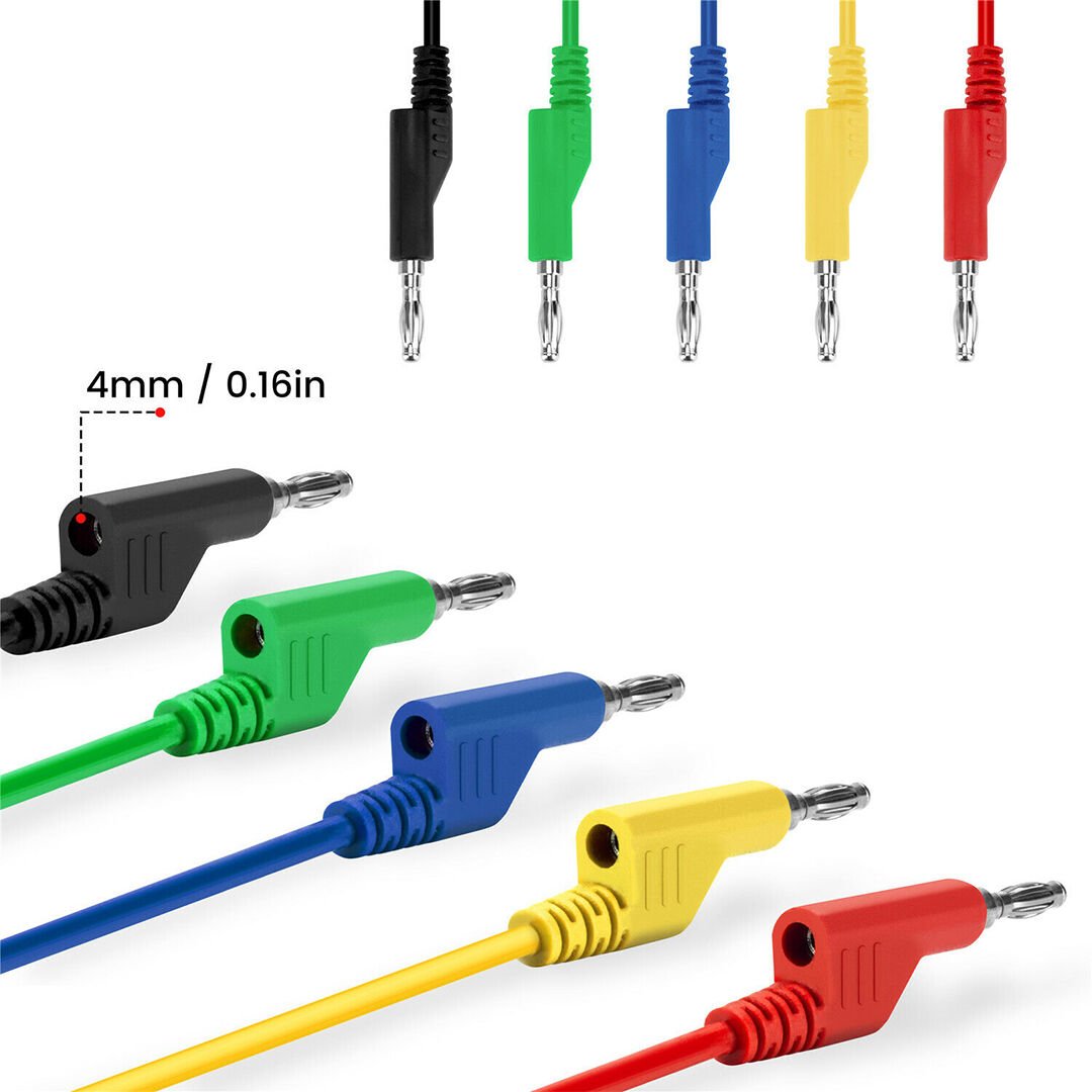 Ayt P1036 5 Renk 1 Metre 1000 Volt 19 AmperMultimetre Test Uçları Kablo Kiti Prob