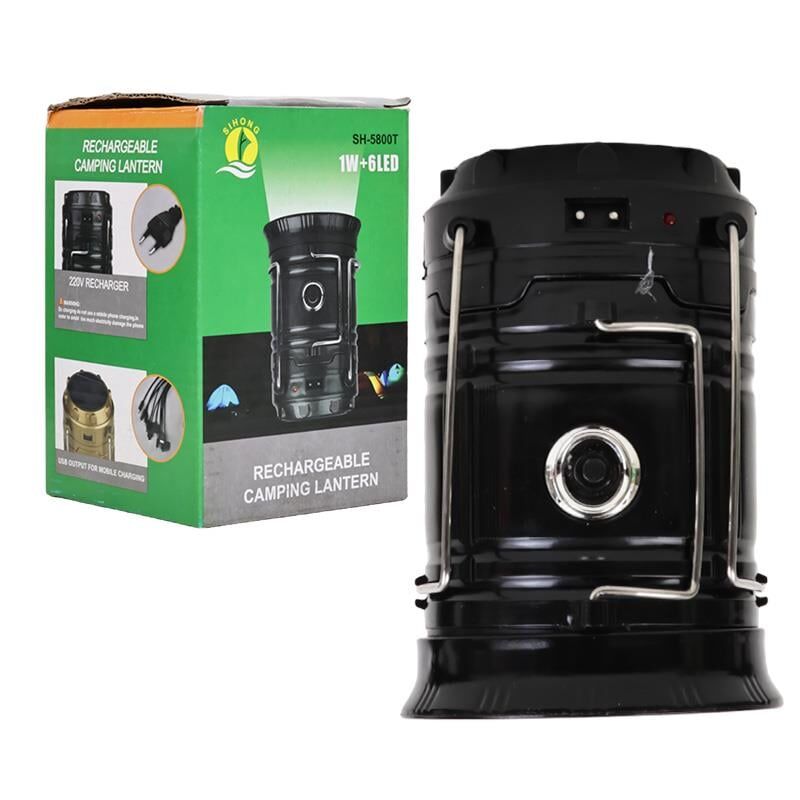 Ayt Powermaster Solar Güneş Enerjili Şarjlı Kamp Lambası Işıldak Led Aydınlatma Sh-5800t 1w 6led