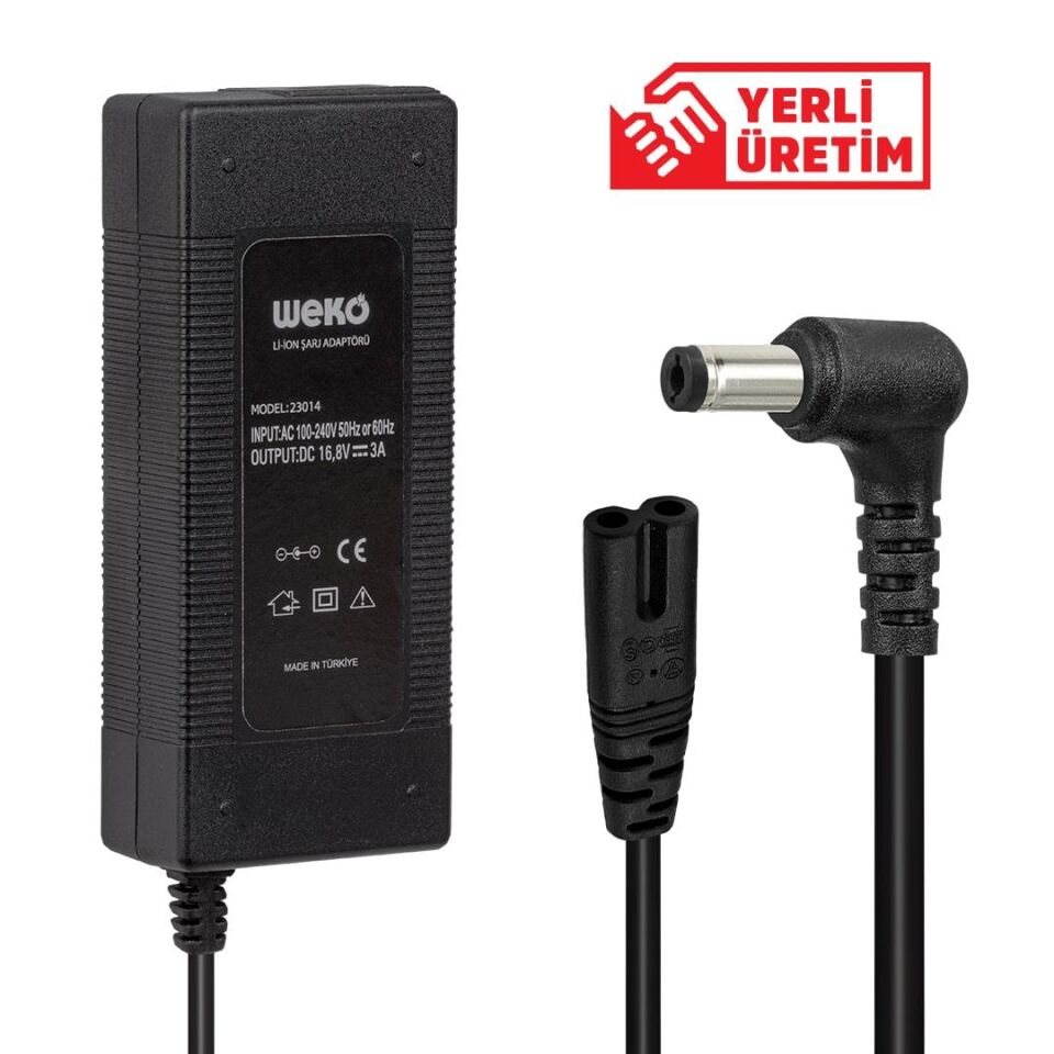 Ayt Weko 16.8 Volt 3 Amper Adaptör 5.5 2.5 Uçlu Kırmızı Yeşil Ledli Masa Tipi Şarj Adaptörü