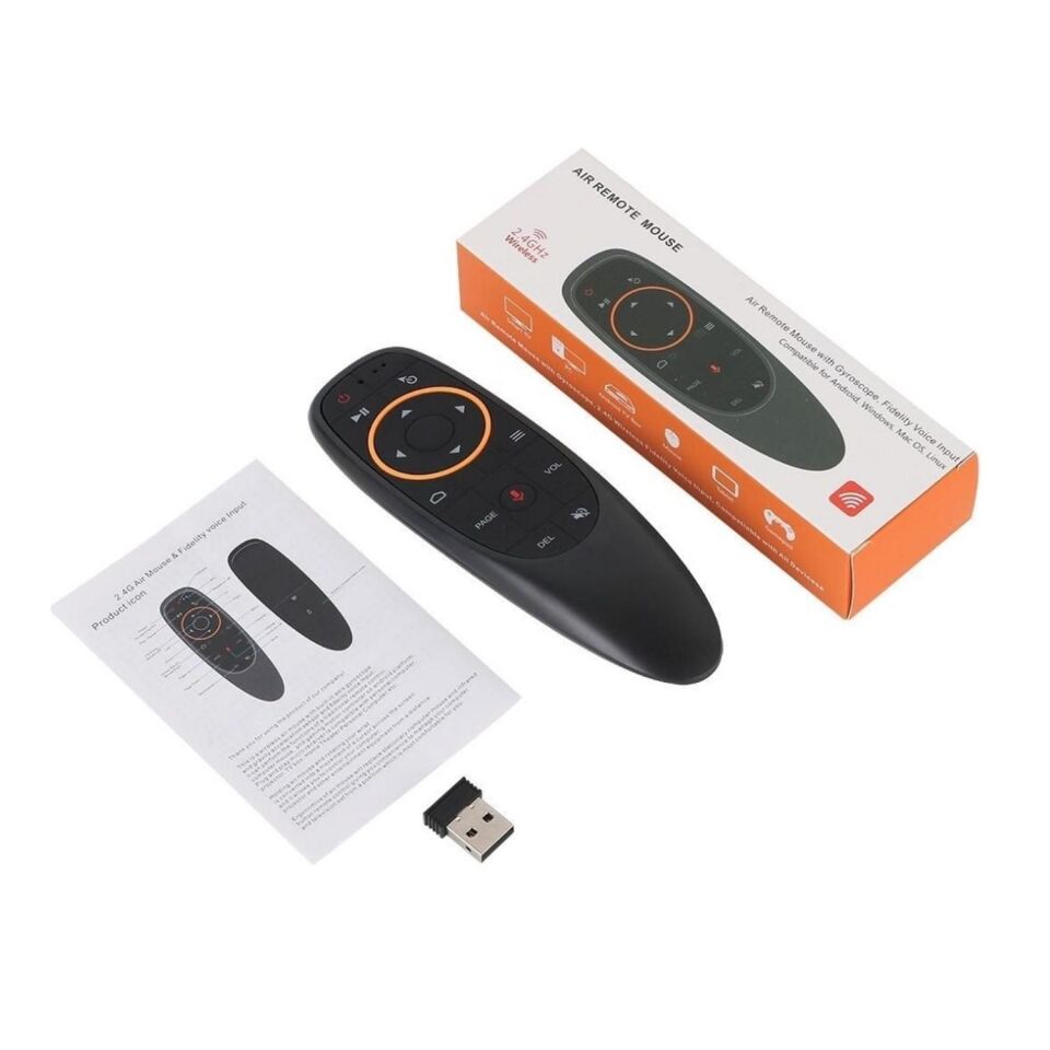 Ayt Weko G10 Android Windows Linux TV Box Mac OS Uyumlu 2.4 Ghz Ses Komutlu Wireless Air Mouse Uzaktan Kumanda