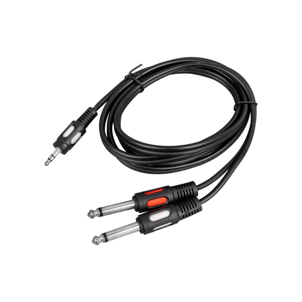 Ayt Powermaster PM-4284 3.5 mm Stereo Erkek 2x6.3mm Mono Erkek 1.5 Metre Kablo