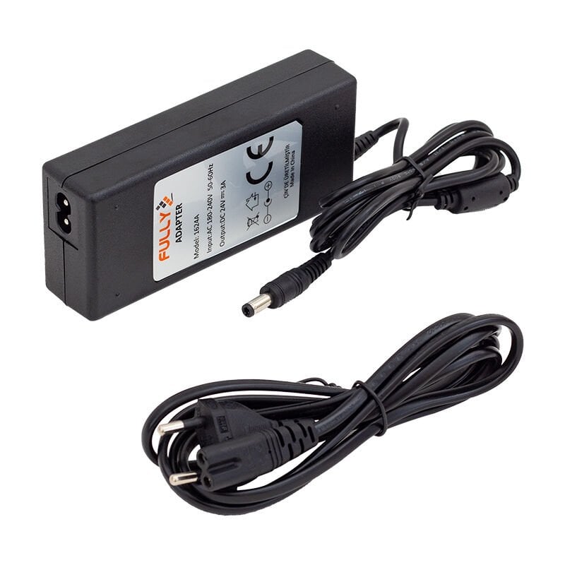 Ayt Fully O-1624A 24 Volt 3 Amper Plastik Kasa Masaüstü Adaptör Şarj Cihazı 5.5x2.5 Uç