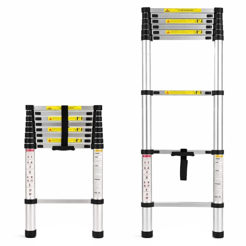 Sunup SN-29687 3 Metre Geri Çekilebilir Merdiven Karavan Port Tavan Çadır Tekne Katlanır Alüminyum