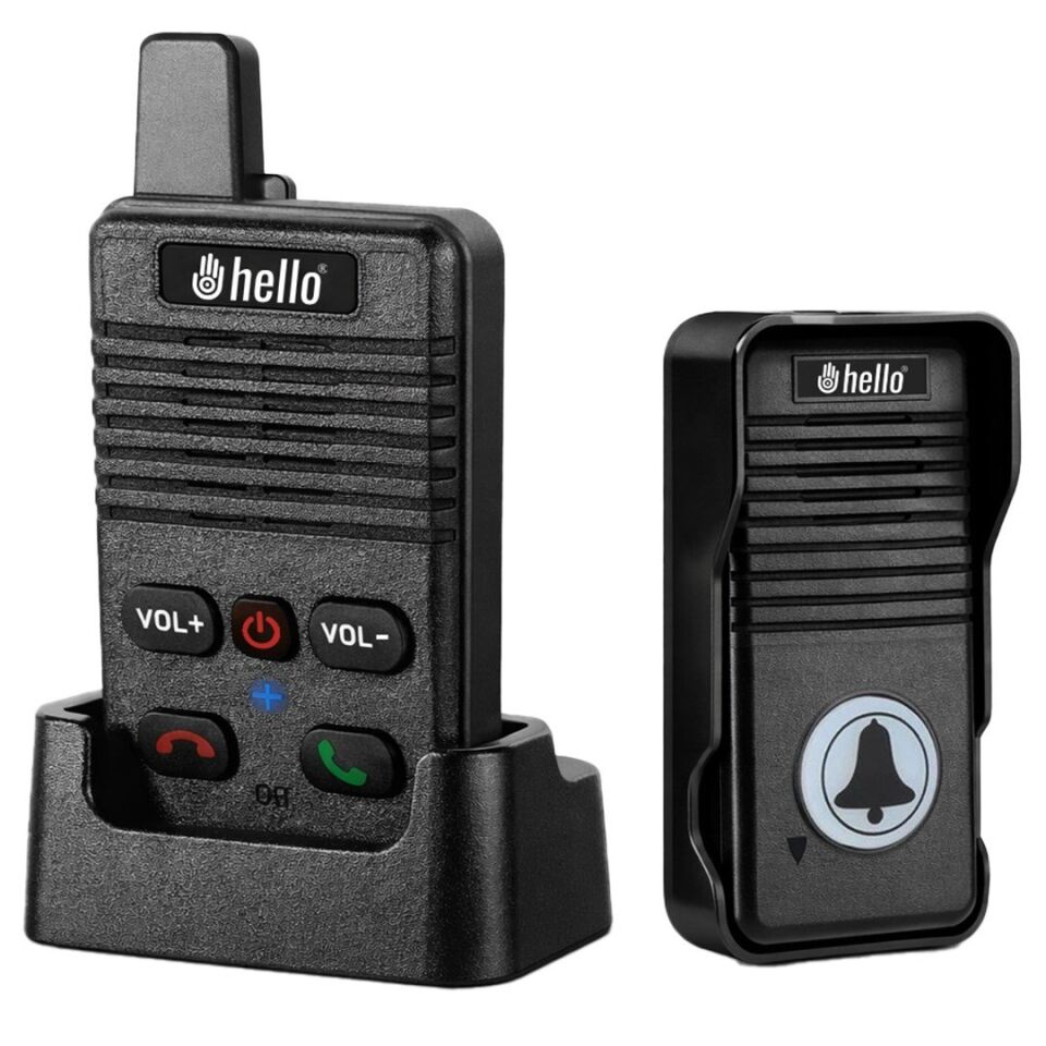Hello D90 1000Mah Şarjlı Kapalı Devre Telsiz Kapı Zili Ve İnterkom Sistemi Kesintisiz Çift Taraflı Sesli İletişim Telsiz