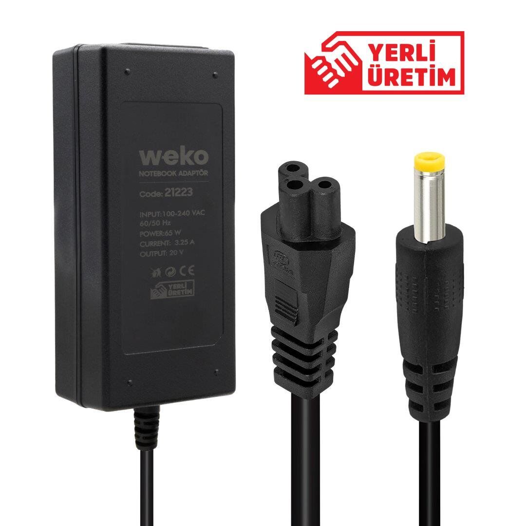 Ayt 20 Volt 3.25 Amper 65 Watt Notebook Laptop Adaptör 4.0x1.7 Uçlu