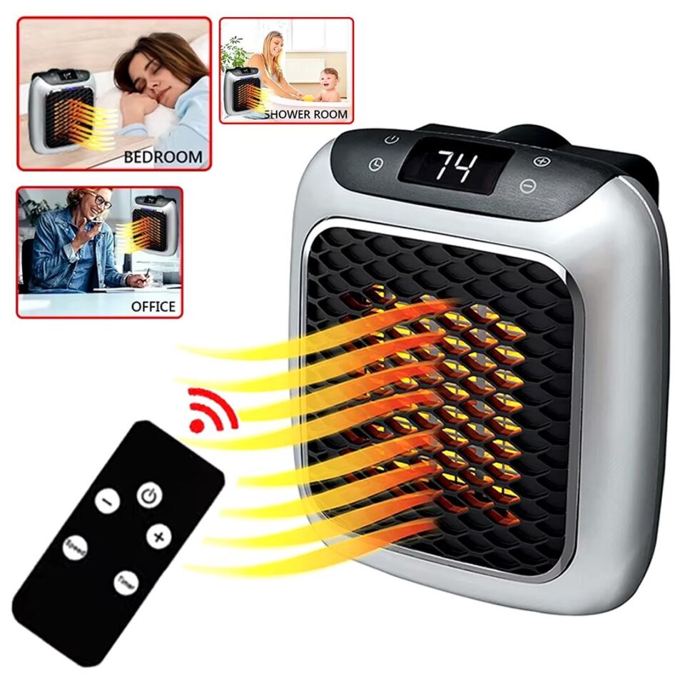 Ayt Powermaster PM-26513 800 Watt Priz Tipi Uzaktan Kumandalı Taşınabilir Fan Isıtıcı Zamanlayıcı Otomatik Kapanma