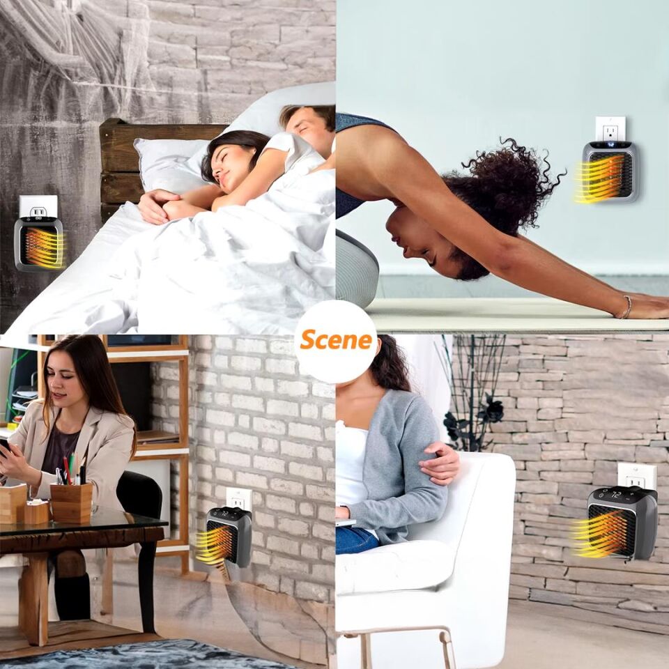 Ayt Powermaster PM-26513 800 Watt Priz Tipi Uzaktan Kumandalı Taşınabilir Fan Isıtıcı Zamanlayıcı Otomatik Kapanma