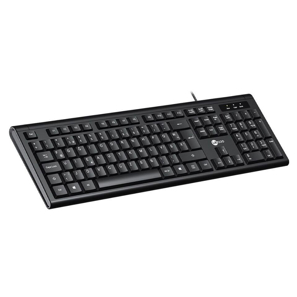 Lenovo Lecoo KB101 USB Kablolu Siyah Türkçe F Klavye (Numpadli)