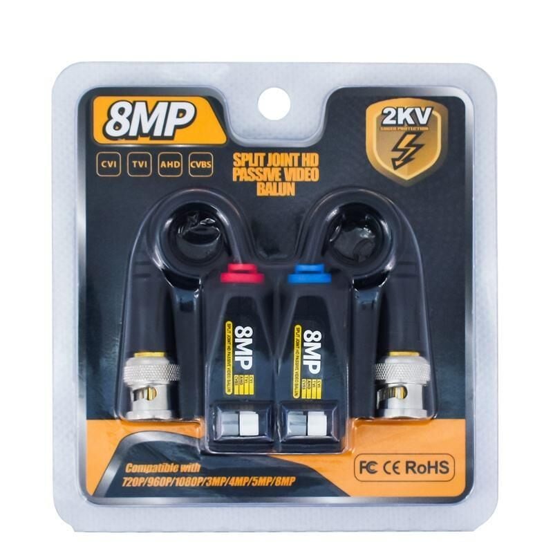 Powermaster 8MP 1080P 2KV 250-400 Metre HD-TVI-CVI-AHD-CVBS HD Video Balun PM-3889