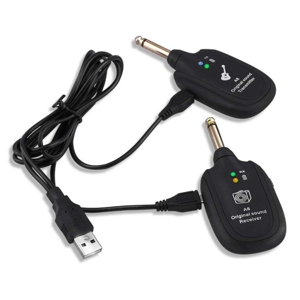 Ayt Magicvoice MV-19583 Uhf Gitar Tip Kablosuz Amfi Ve Enstrüman Kablosuz Mikrofonu Verici Ses Aktarıcı