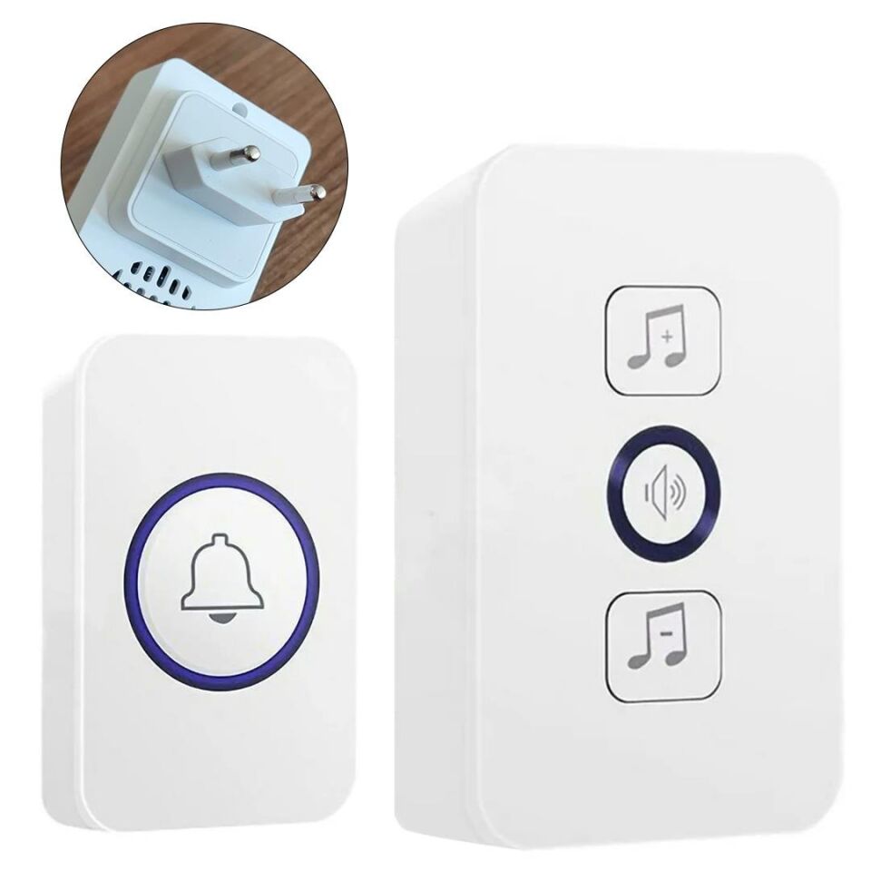 Ayt Powermaster PM-27140 Kablosuz Kapı Zili 32 Melodili Priz Tipi Kablosuz Kapı Zili 85 desibel 20 Metre Çekim Mesafesi