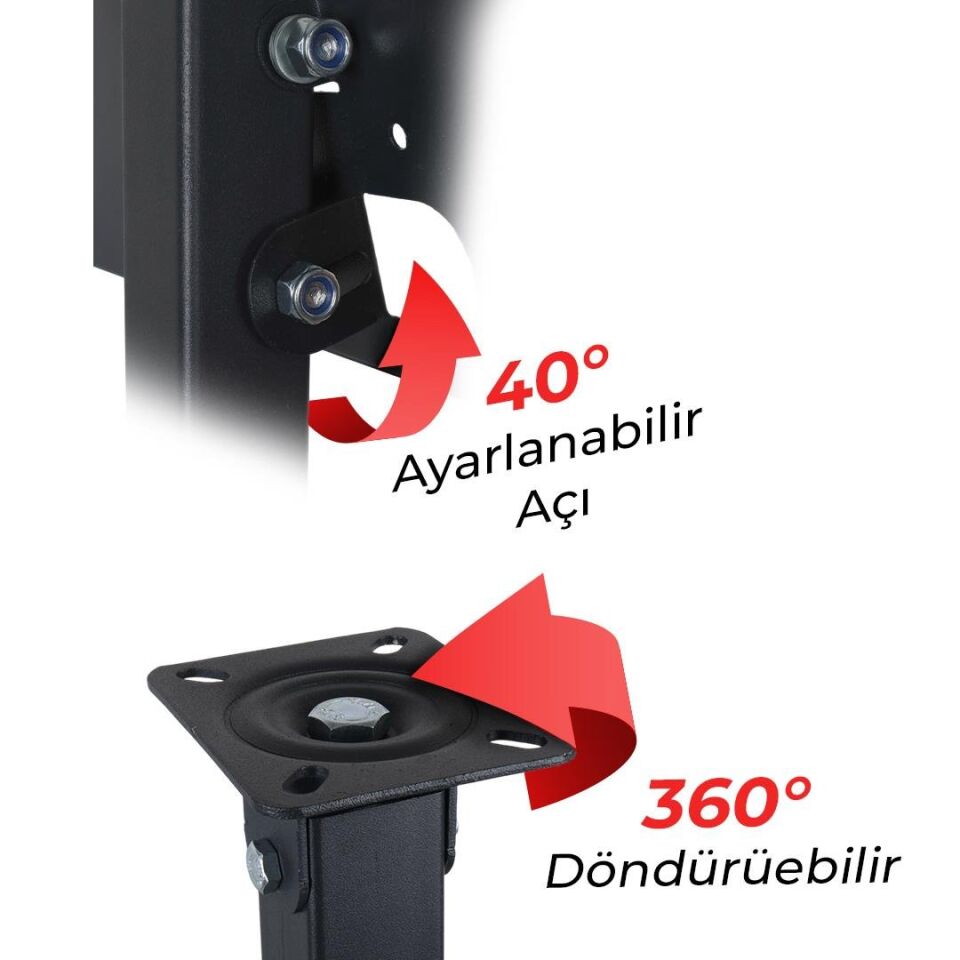 Powermaster PM-32 70-90-110 Cm Dar Ağızlı LCD Askı Aparatı