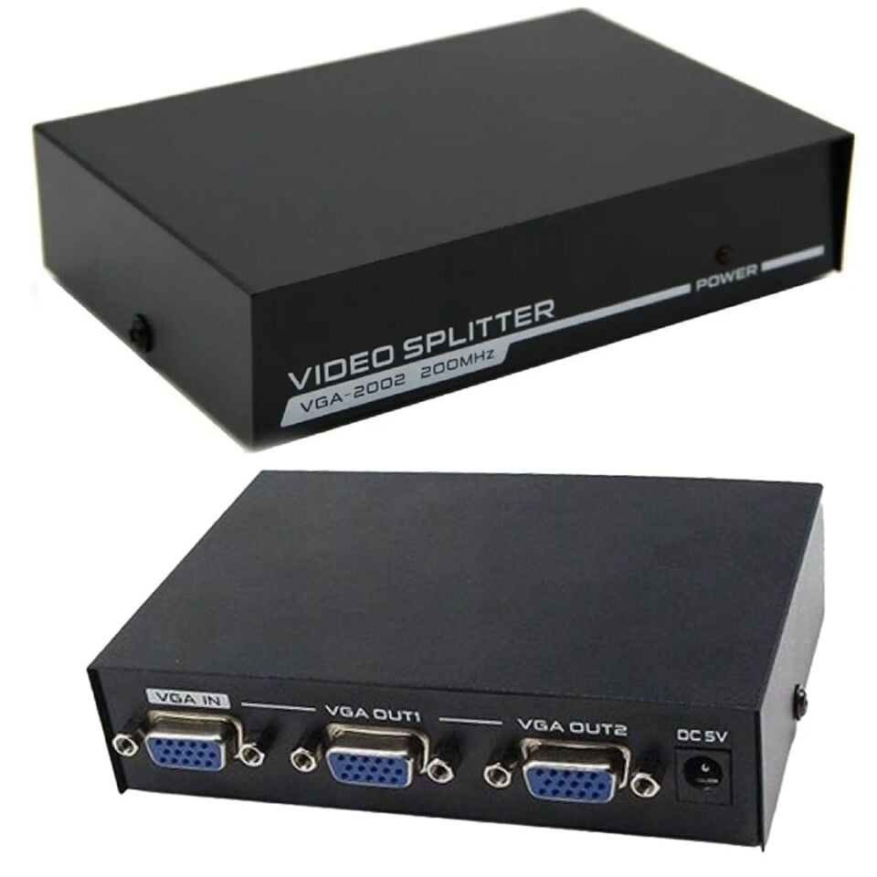 Ayt Powermaster 2 Port 250 Mhz Vga Splitter 1920x1440 Vga Çoklayıcı Çoğaltıcı