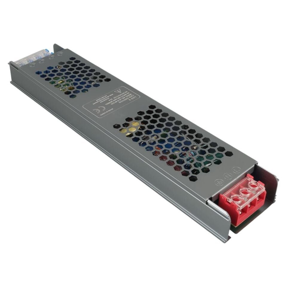 Ayt Ledx ALN-M1233 12 Volt 33 Amper 240x24x12mm Ultra Slim Metal Kasa Adaptör Şerit Led Adaptörü