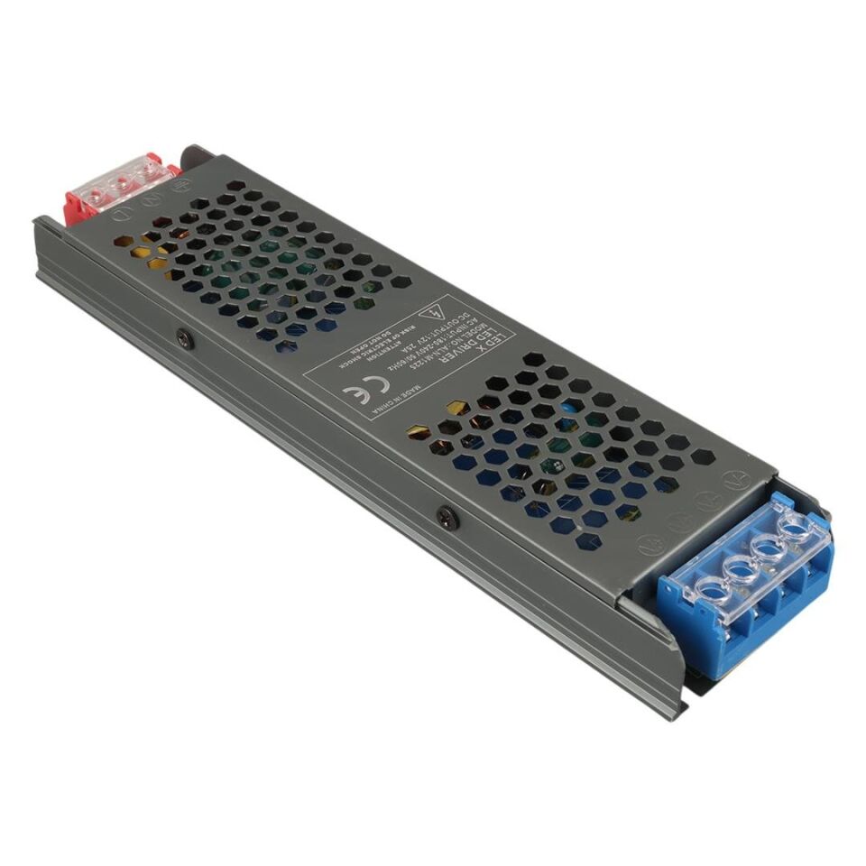 Ayt Ledx ALN-M1225 12 Volt 25 Amper 210x25x18mm Ultra Slim Metal Kasa Adaptör Şerit Led Adaptörü
