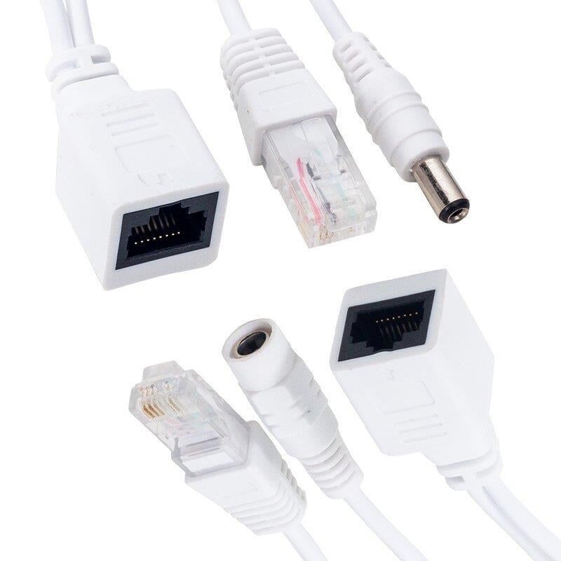 POWERMASTER PASİF POE SPLITTER DİŞİ ERKEK POWER UÇ IP KAMERA POE KABLOSU