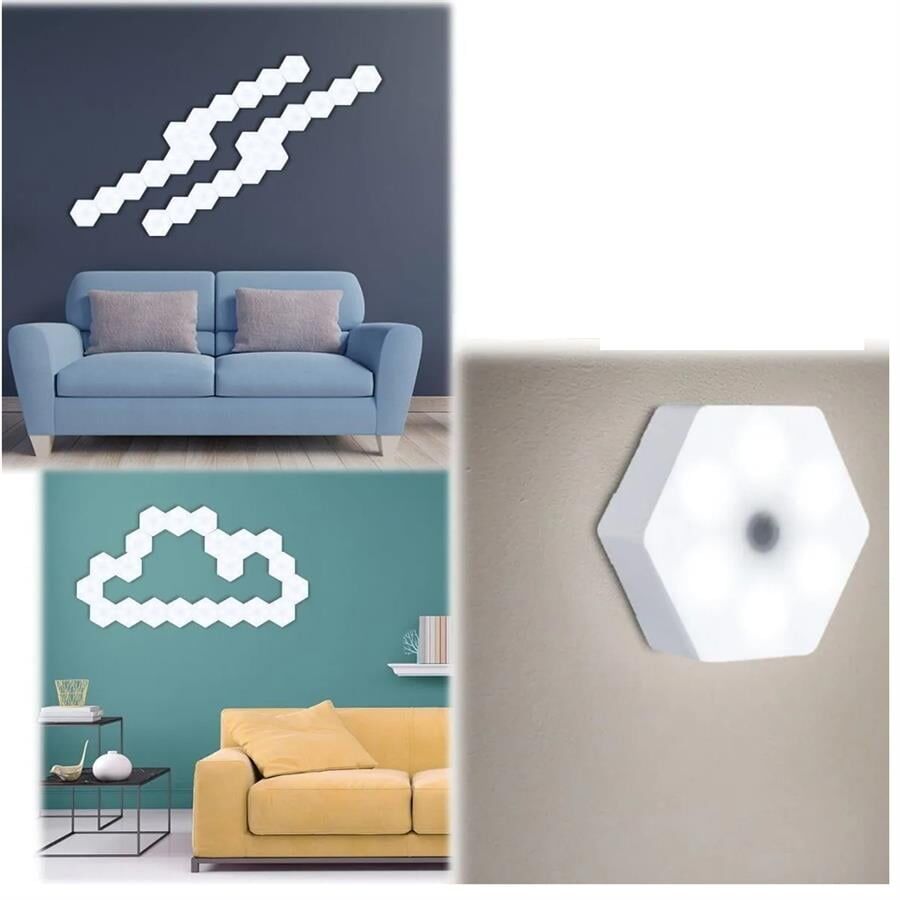 Ayt Powermaster MX-359 Üçlü Altıgen Kumandalı Pilli Dokunmatik Tezgah Altı LED Aydınlatma Lamba Mutfak Dolap İçi