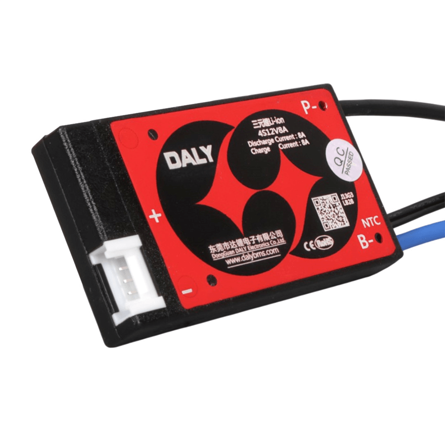 DALY 4S 12V 8A Li-İon Lityum Batarya Akü Pasif Balanslı BMS Kartı - NTC Sıcaklık Sensörlü