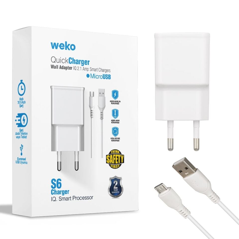 Weko WK-21434 2.1 Amper Telefon Şarj Adaptörü