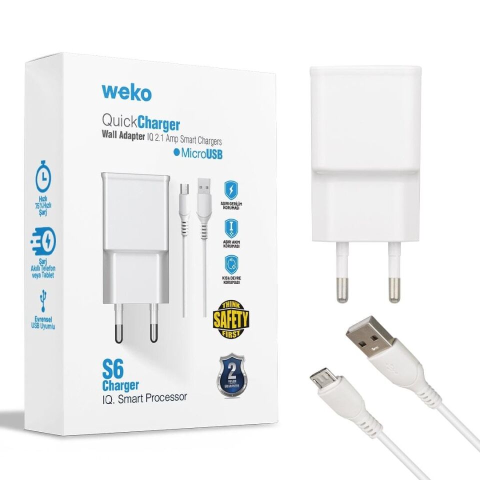 Weko WK-21434 2.1 Amper Telefon Şarj Adaptörü