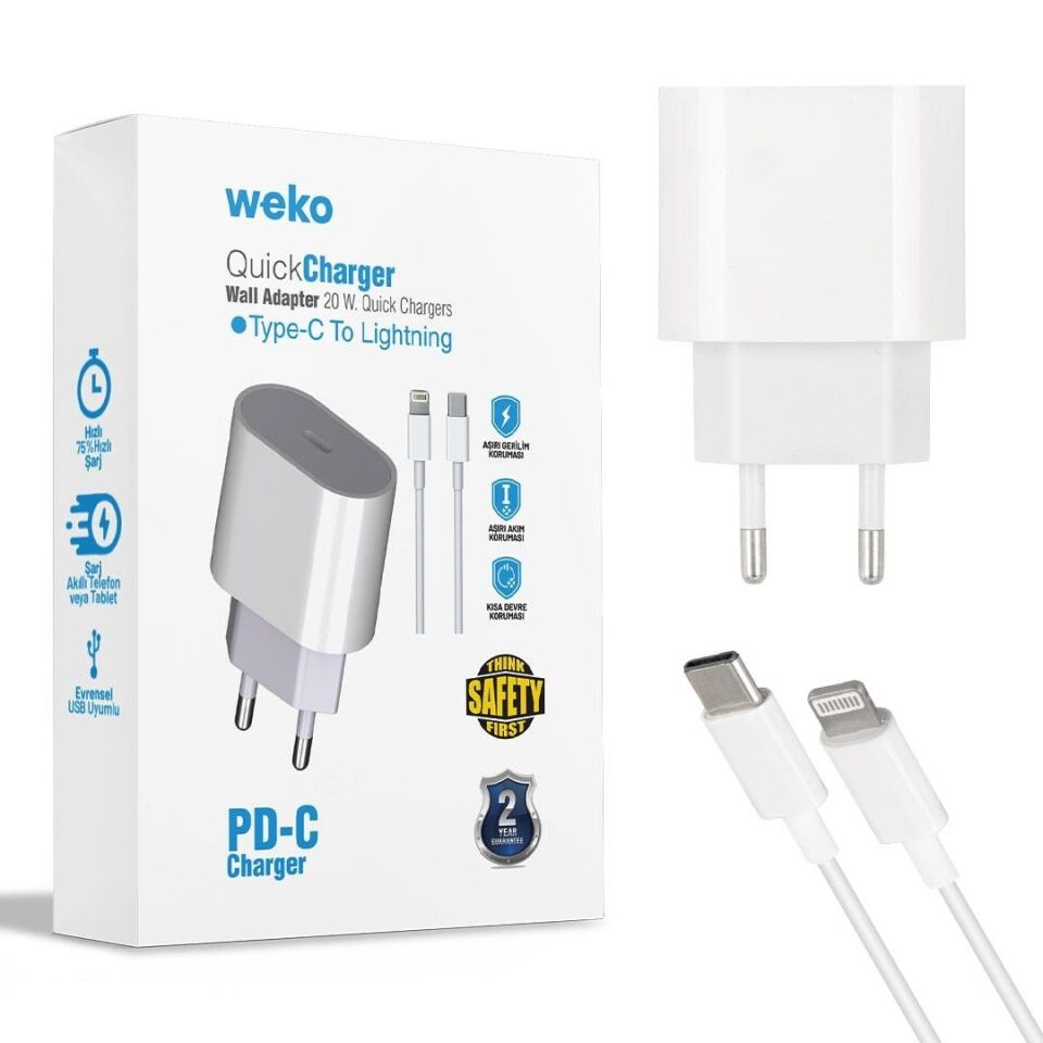 Weko WK-21443 20 Watt Telefon Şarj Adaptörü