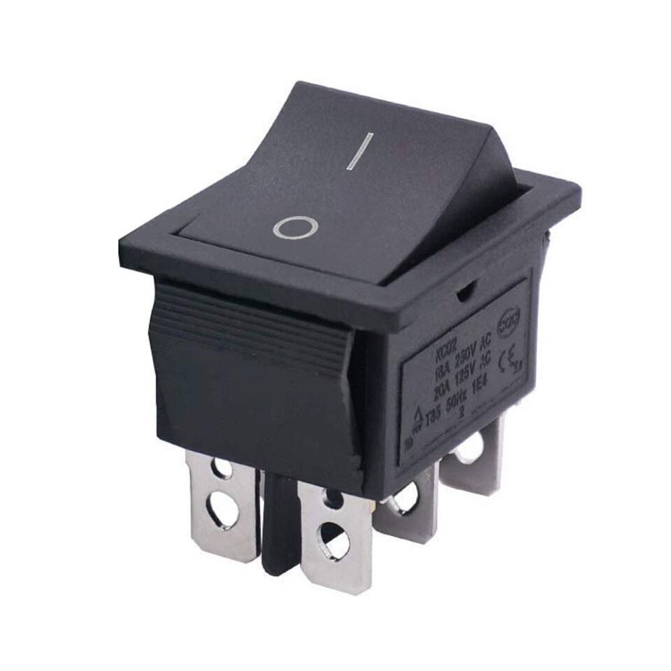 Ayt Geniş Işıksız 6 Pin Aç Kapa On Off Yaylı Açma Kapama Anahtarı Düğme Buton