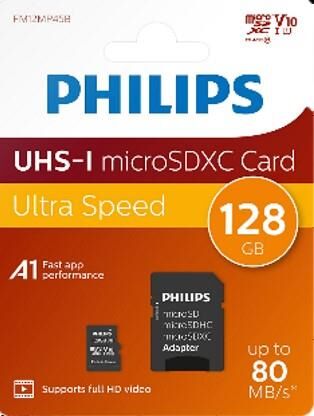 Philips FM12MP45B/00 128GB Class10 UHS-I U1 TF Adaptörlü Micro SDXC Hafıza Kartı