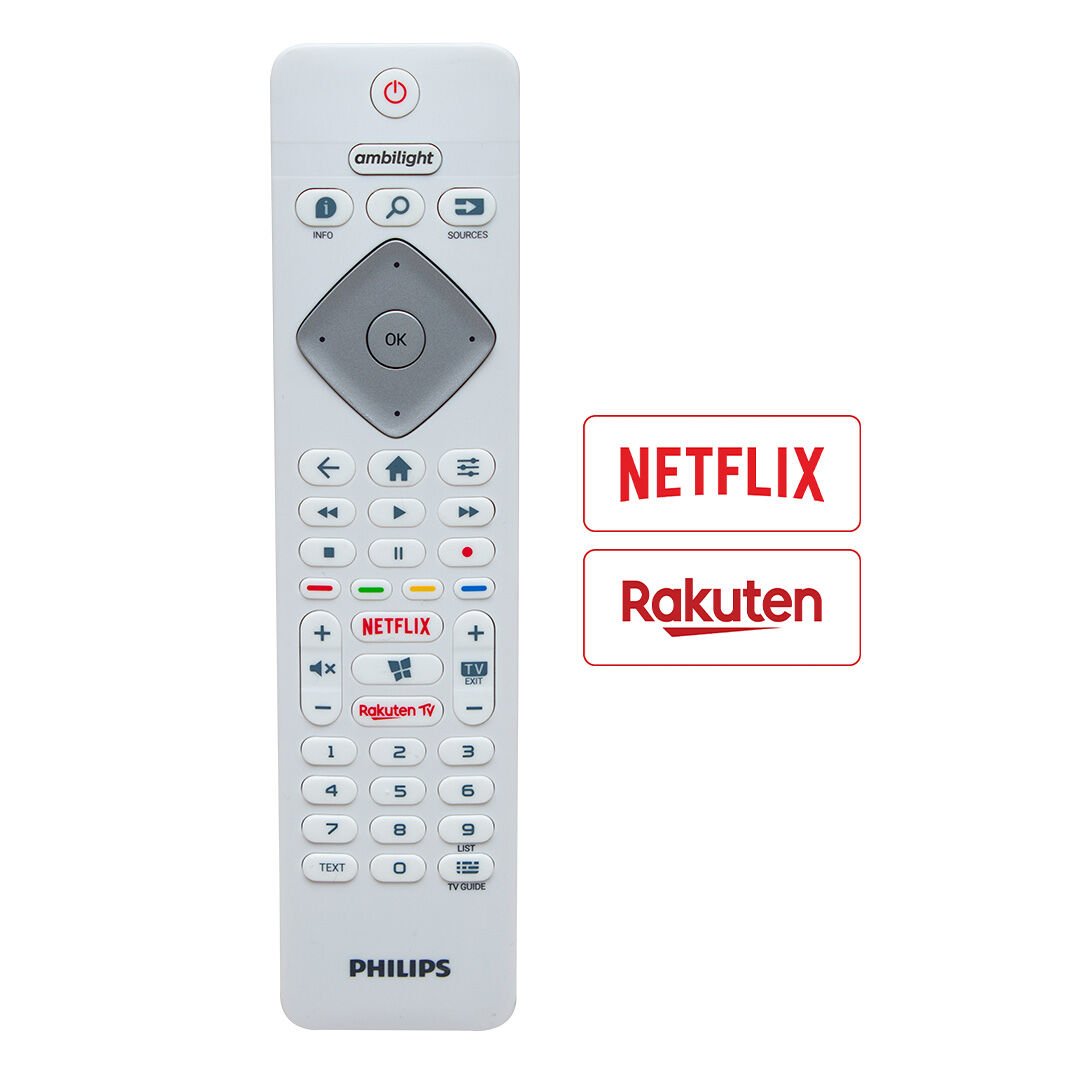 Ayt Kl Philips Ambilight Netflix Rakuten Tuşlu Beyaz Lcd Led Tv Kumandası Uzaktan Kumanda