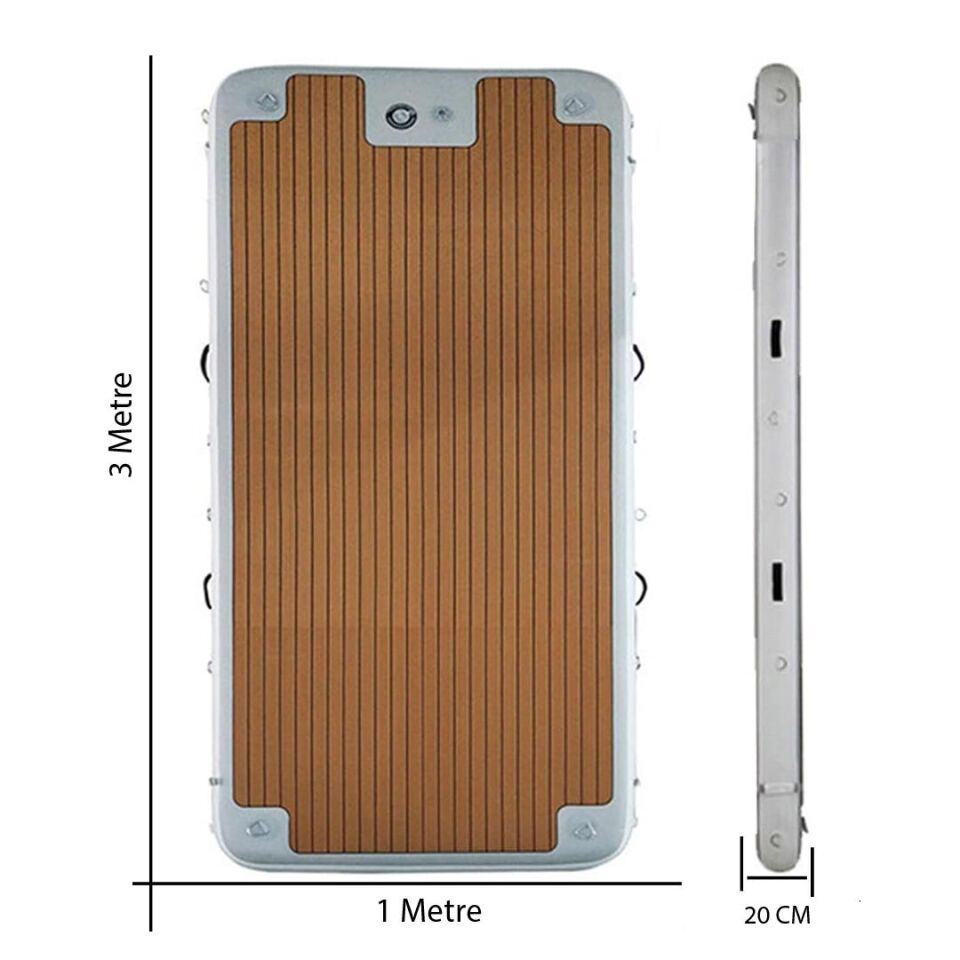 Ayt Sunup SN-24885 Şişme Yüzen Deniz Yatağı İskele Paltform 300x100 Cm 600 Kg Taşır Elektrikli Hava Pompası