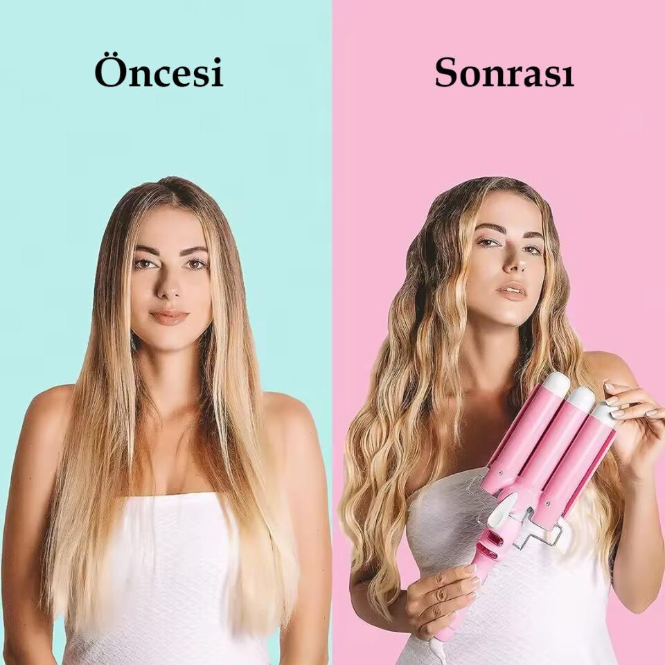 Premio T-0042 Triple Su Dalgası Profesyonel Saç Şekillendirici Maşası