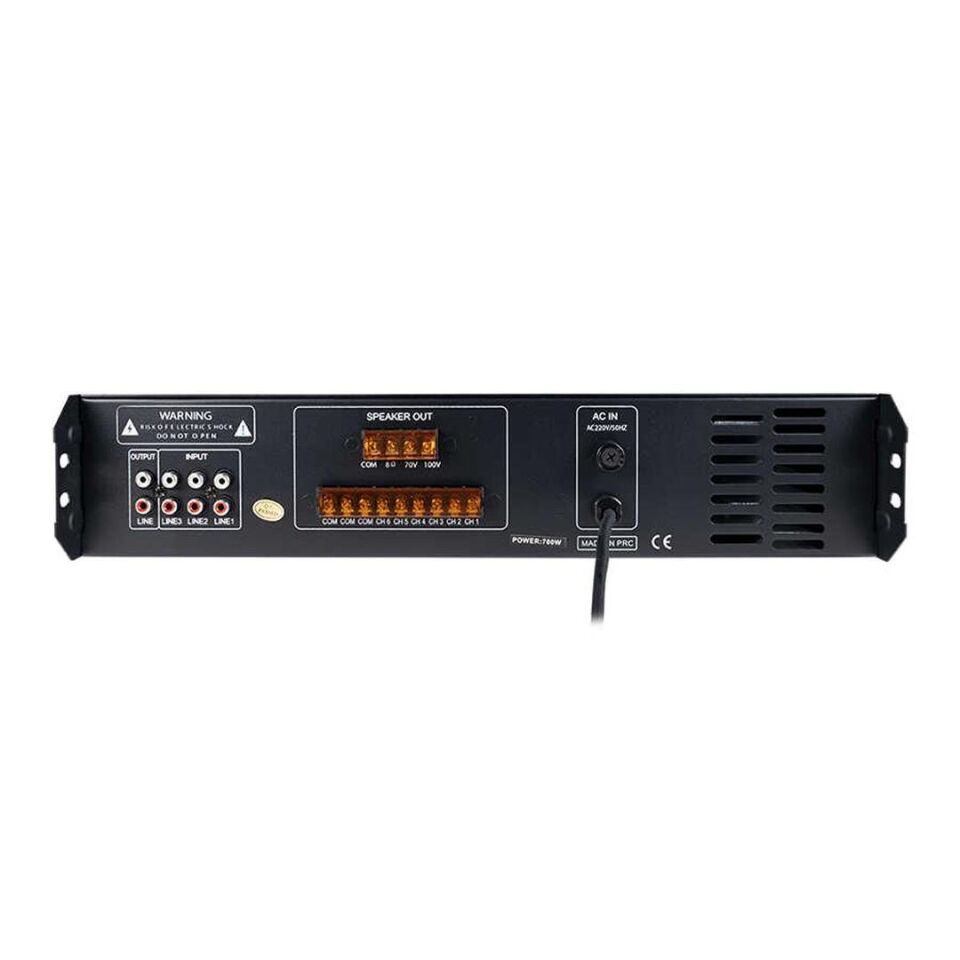 Ayt Westa Wn-2700u 700 Watt 6 Bölgeli Hat Trafolu Mikser Amfi Stüdyo Tipi Anfi Usb Sd Kart Bluetooth