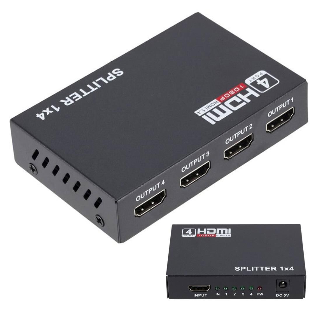 Rose HDMI-104 1080İ-1080P 3D 1X4 Port HDMI 1.4V Dağıtıcı Splitter Çoklayıcı