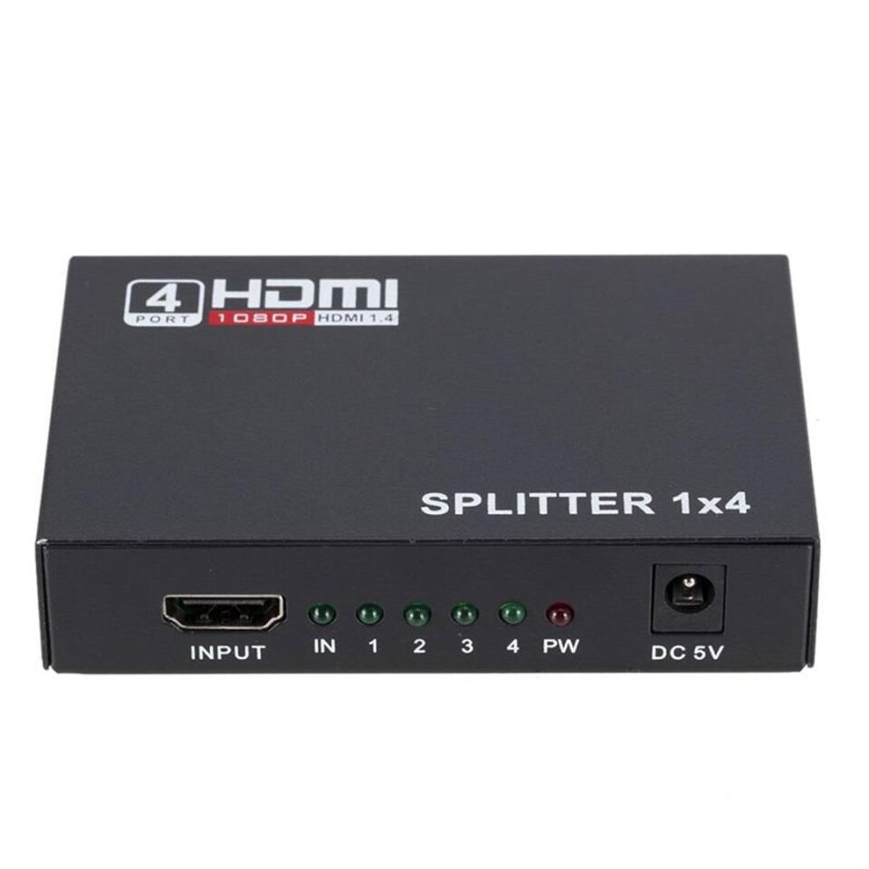 Rose HDMI-104 1080İ-1080P 3D 1X4 Port HDMI 1.4V Dağıtıcı Splitter Çoklayıcı