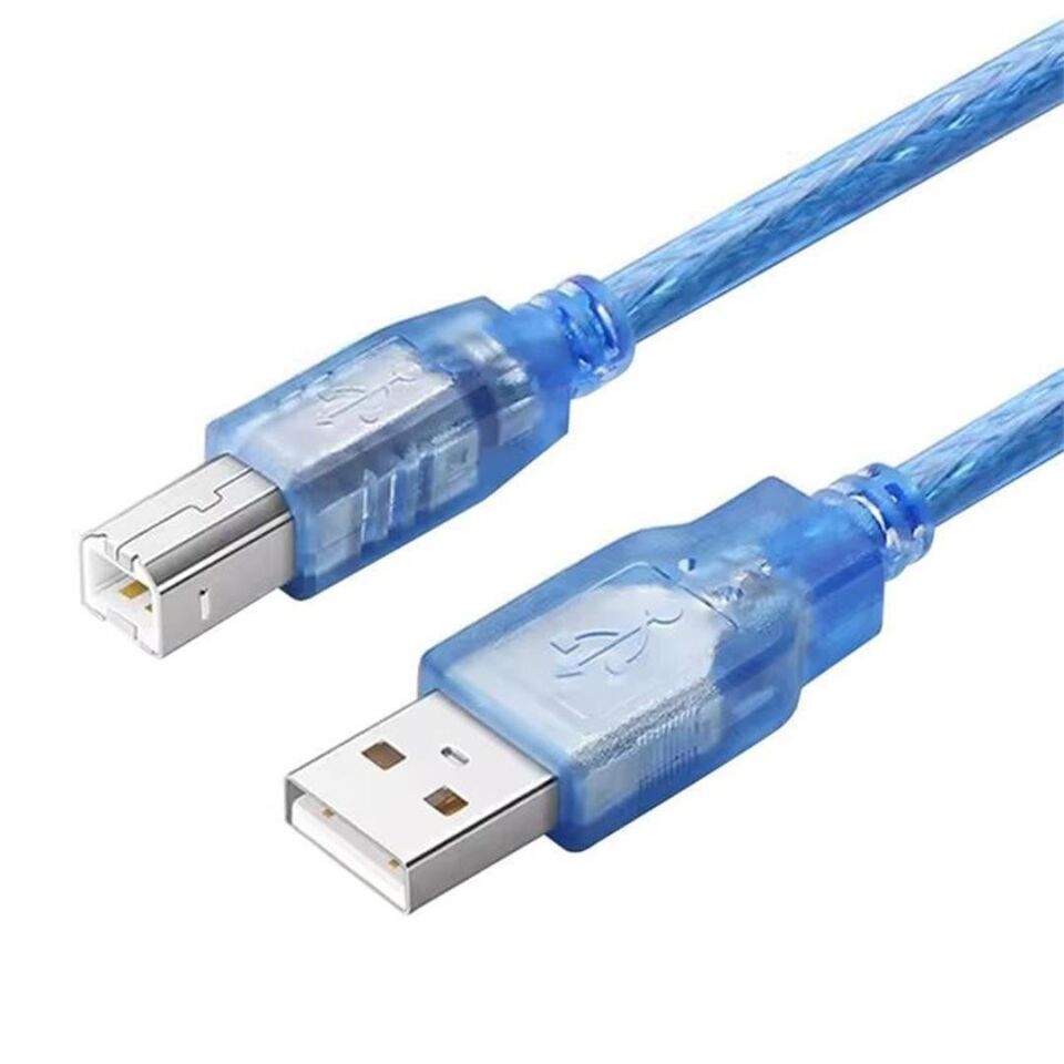 Ayt Fully G-534D Şeffaf Mavi Usb 2.0 Yazıcı Canon Pc Bilgisayar Yazıcı Kablosu