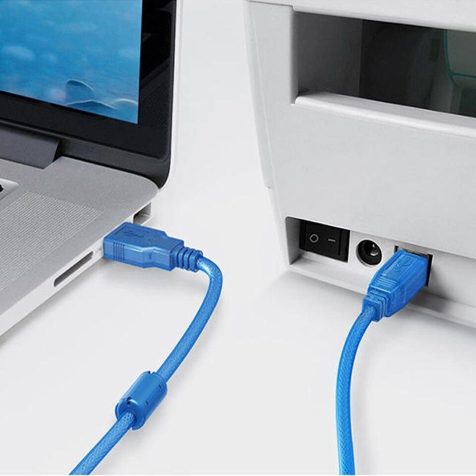 Ayt Fully G-534D Şeffaf Mavi Usb 2.0 Yazıcı Canon Pc Bilgisayar Yazıcı Kablosu