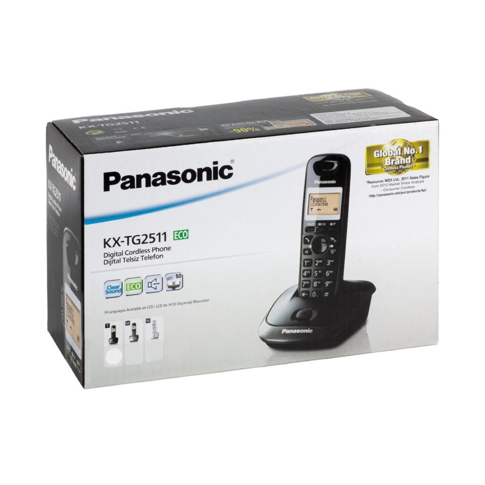Panasonic KX-TG2511 Beyaz Dect Telsiz Telefon Masa Üstü Telsiz Telefon Ev Ofis Telefonu