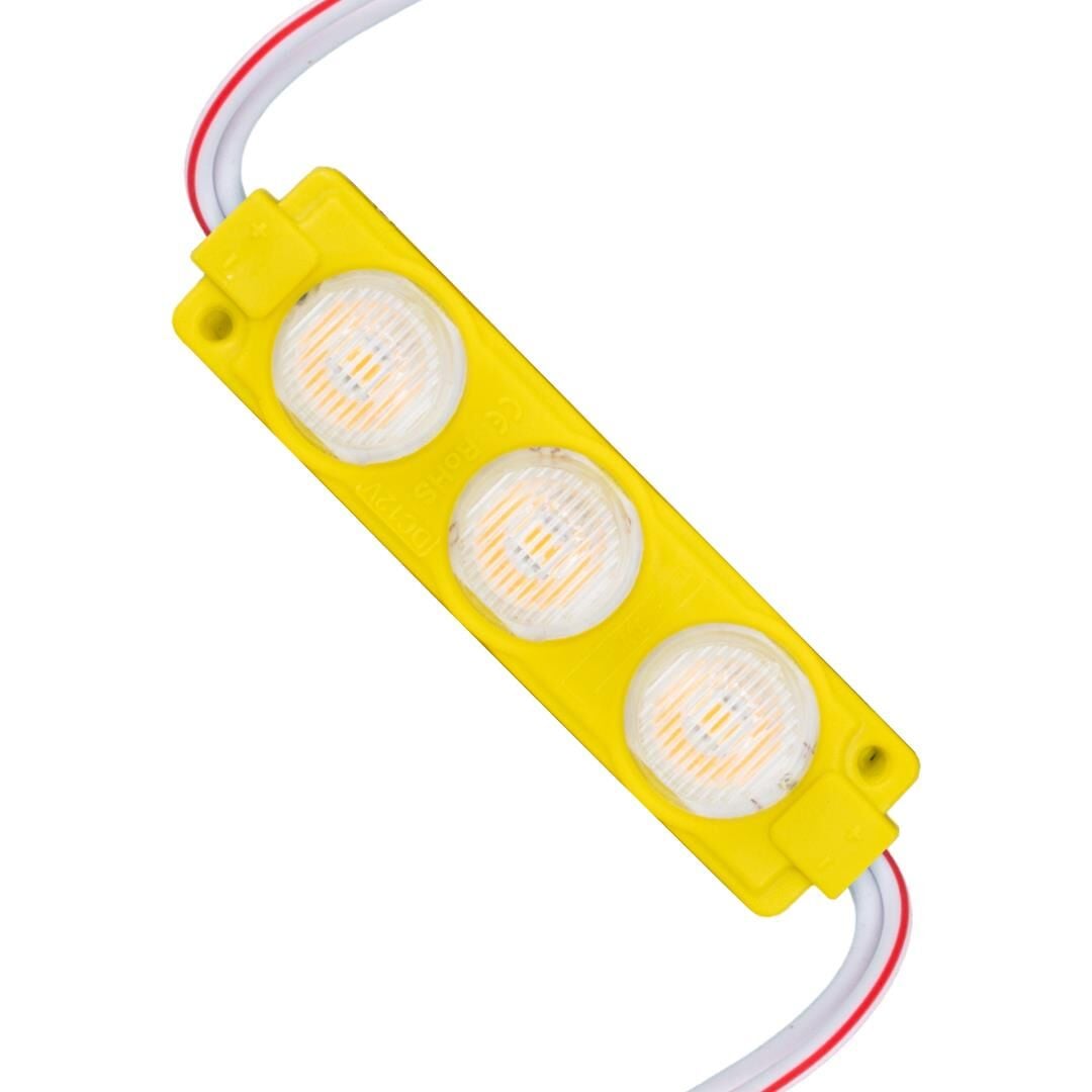 12 Volt 3 Watt Sarı LED Modül - 74X20 Mm - 3030 Çip