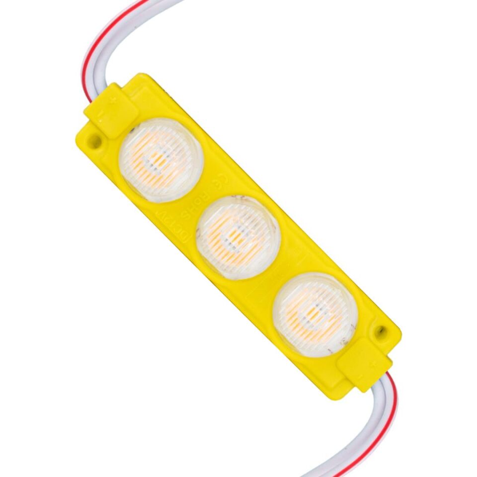 12 Volt 3 Watt Sarı LED Modül - 74X20 Mm - 3030 Çip