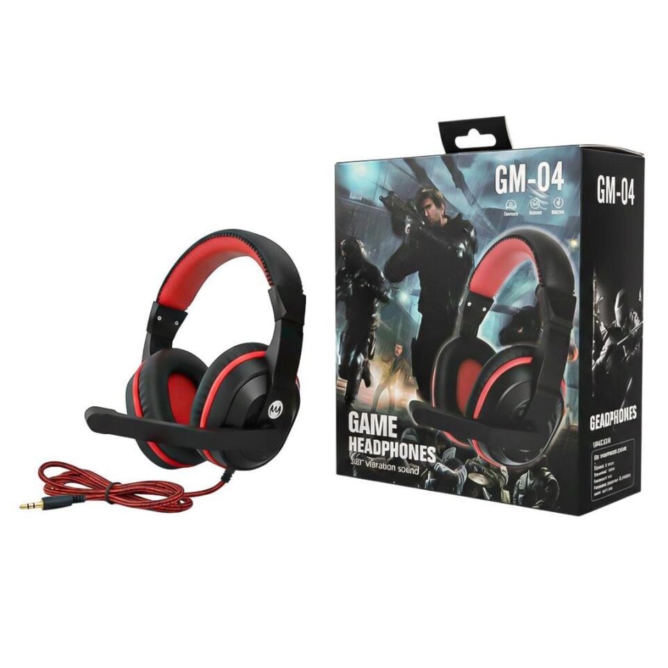 HELLO HL-5351 3.5MM STEREO KABLOLU LEDLİ MİKROFONLU SİYAH OYUNCU KULAKLIK