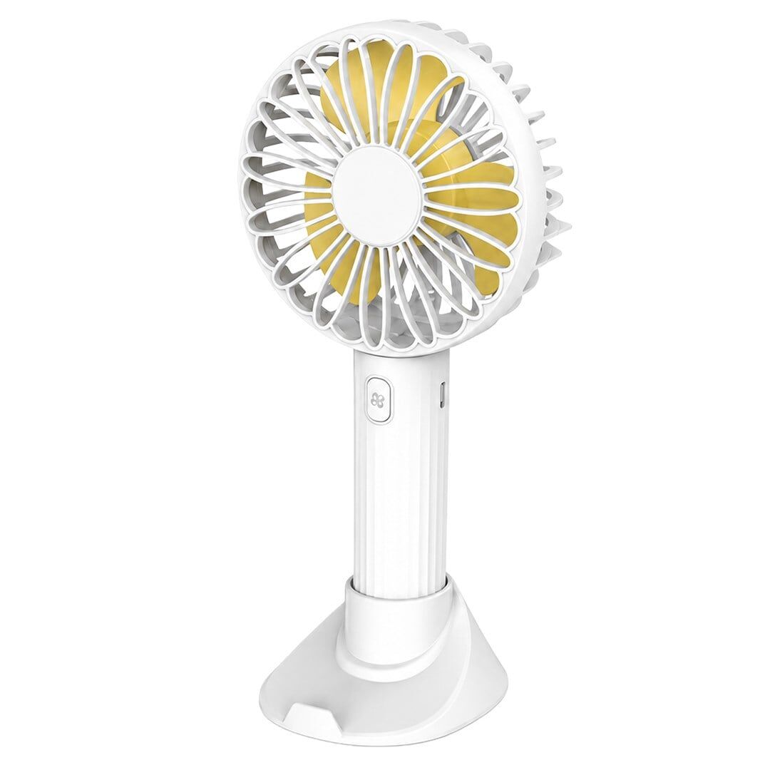 Powermaster PM-25081 Beyaz Fan Vantilatör 3 Kademeli Hız Ayarlı Taşınabilir Masaüstü Şarjlı